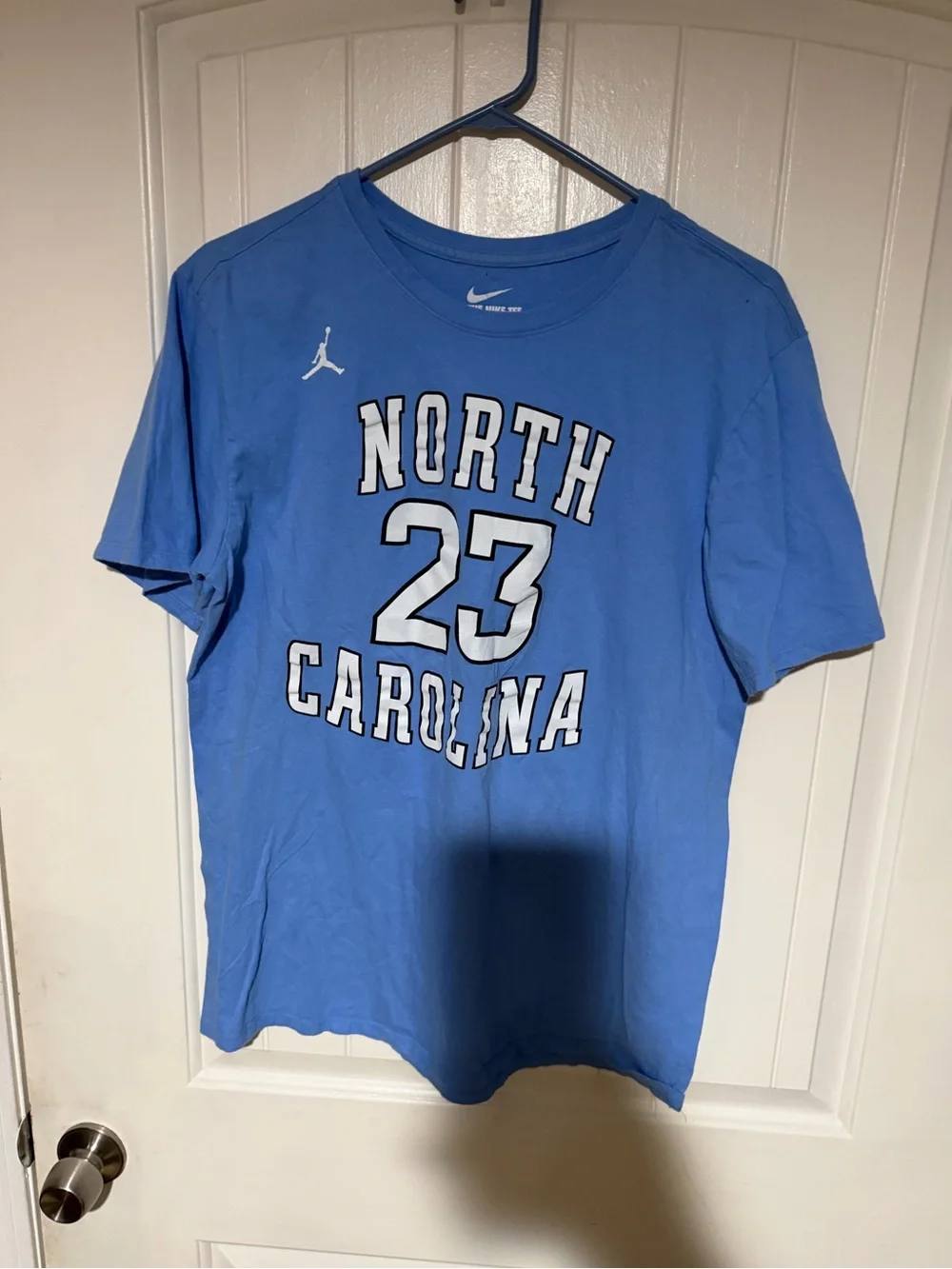 Jordan Men's 23 Graphic Tee in Light Blue with White Numbers